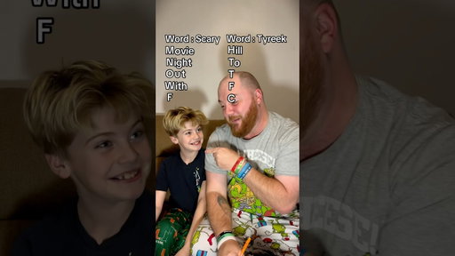 WORD CHAIN CHALLENGE!!! 😱😳 #wordchain #fatherson