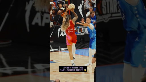 Gabby Drains a One Legged Three 🔥🪣 #allstarweekend #wnba #gabbywilliams