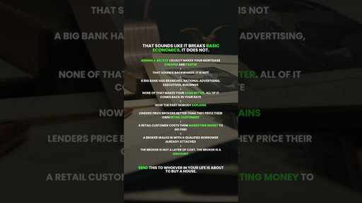 The mathematical reality of retail bank vs. wholesale broker pricing. #broker #bank #business