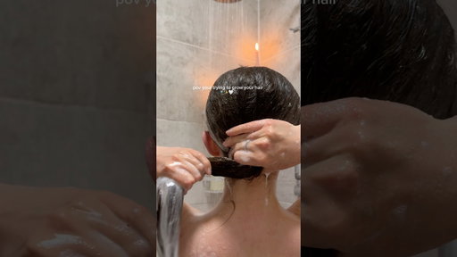 pov your trying to grow your hair 🚿✨🤍🫧 #asmr #asmrsounds #hairgrowthjourney #haircareroutine