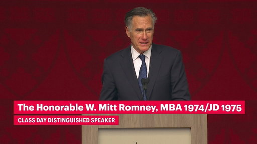 2026 Class Day Distinguished Speaker W. Mitt Romney