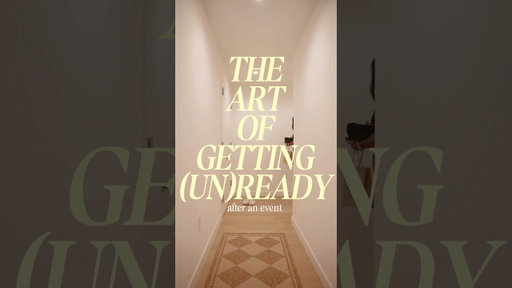 Getting ready for bed after an event