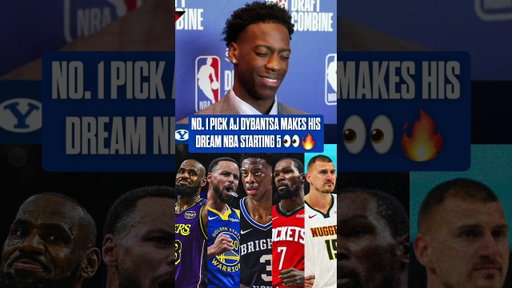 AJ Dybantsa makes his dream starting 5 👀(🎥 sportscenter/IG )