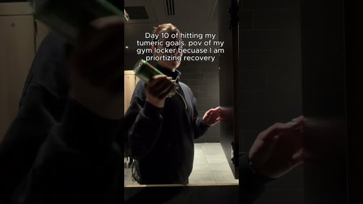 Day 10 of My 30 Day Turmeric Challenge - POV My Gym Locker Because Recovery Is Non-Negotiable