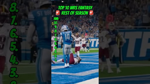 Top 10 WRs in Fantasy Football: Rest of Season ✅