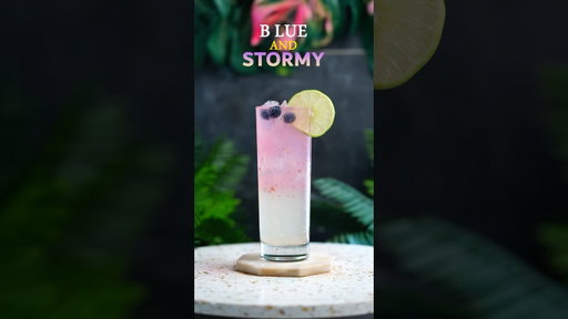 Blue & Stormy 🌊🫐 #CocktailRecipe #SummerCocktails #BlueAndStormy #HomeBartender #DrinkOfTheDay