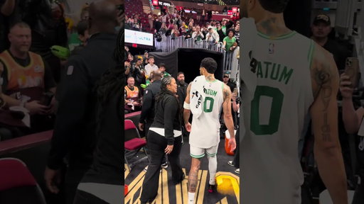 Feelin’ all the love in Cleveland 💚 #nba #celtics #jaysontatum #shorts