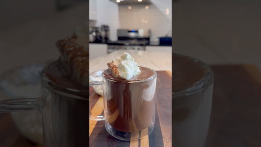 Homemade French Hot Chocolate ☕️ #food #foodie #shorts