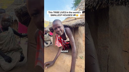 THIS TRIBE LIVES IN THE WORLDS SMALLEST HOUSES! 🇸🇸 #travel #travelblogger #africa #sudan #viral