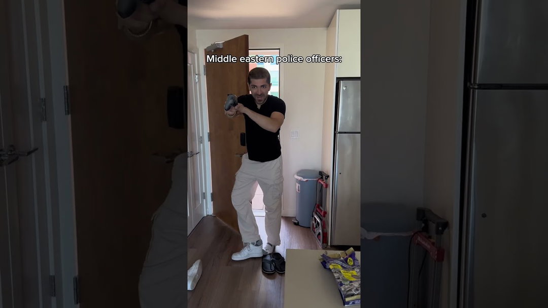 How American police officer be vs middle eastern police. #shorts #skit #funny