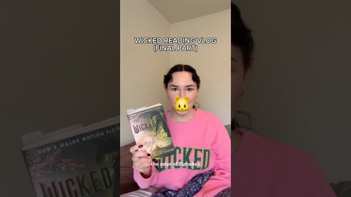 WICKED IS NOT FOR KIDS 🥲 #booktube #readingvlog #wickedmusical