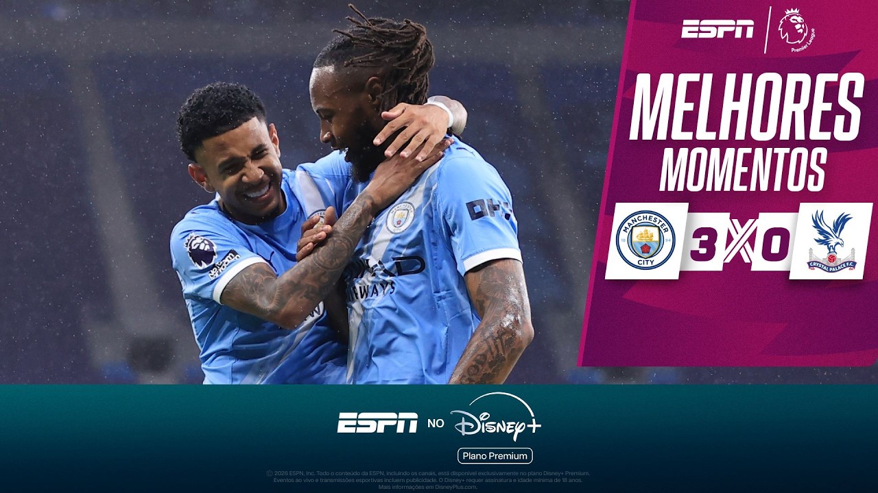 SAVINHO CRAVA, MANCHESTER CITY BATE CRYSTAL PALACE E SEGUE SONHANDO COM TÍTULO | MELHORES MOMENTOS