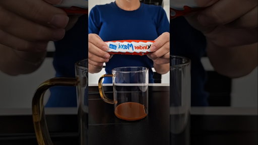 Delicious Kinder Frothy Iced Coffee #easyrecipe #coldcoffee #nescafe #coffeeaddict #shorts