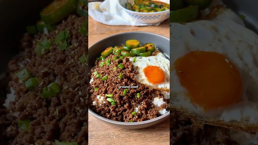 This Korean Ground Beef Bowl is so good! You have to try it!