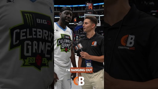 Chris Haynes shows off his basketball skills in the 'BIG3' Celebrity Game