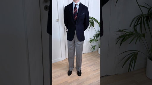 Grey and navy — one of the most timeless colour combinations in menswear #menswear #mensstyle