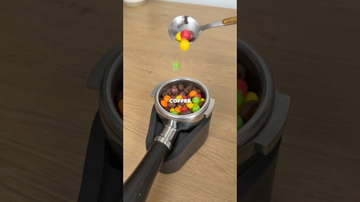 Adding Skittles to an espresso shot