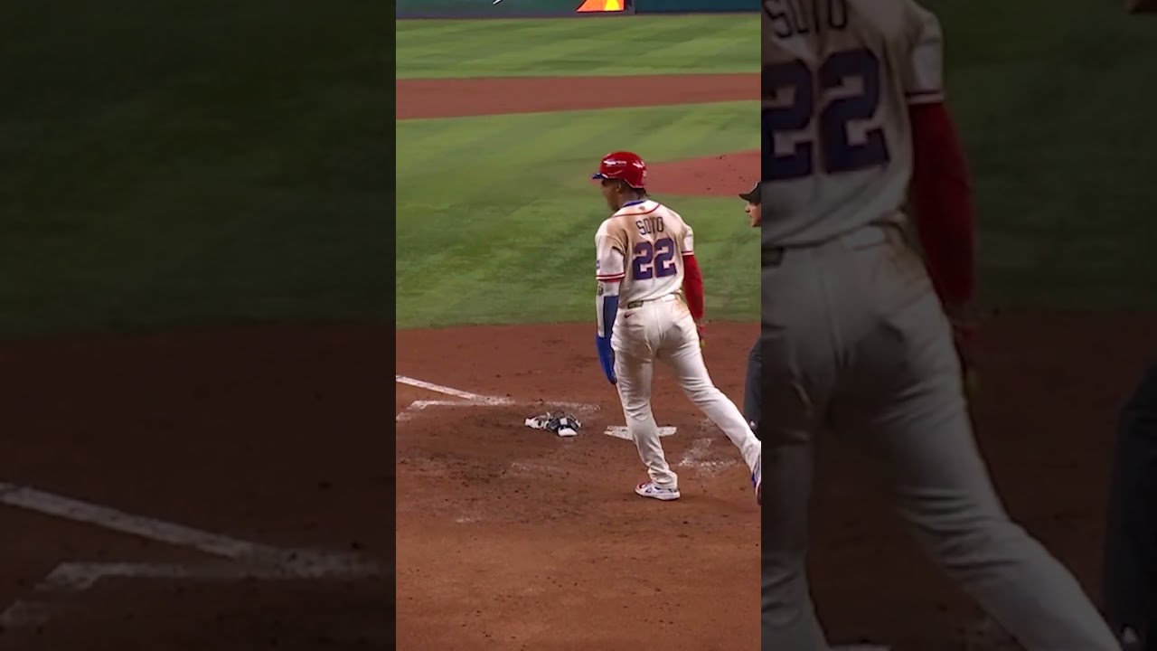 SAFE!!! What a slide by Juan Soto! 🤯🇩🇴 #baseball #sports #highlights