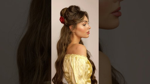 How To: PRINCESS BELLE hair tutorial💛🥀 #DisneyPrincess