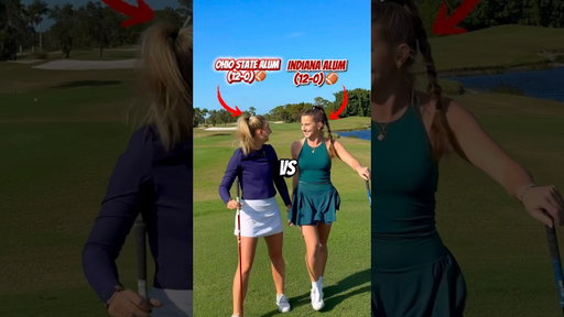 INDIANA ALUM VERSUS OHIO STATE ALUM⛳️ WHO’S WINNING THE BIG 10 CHAMPIONSHIP? #golf #collegefootball