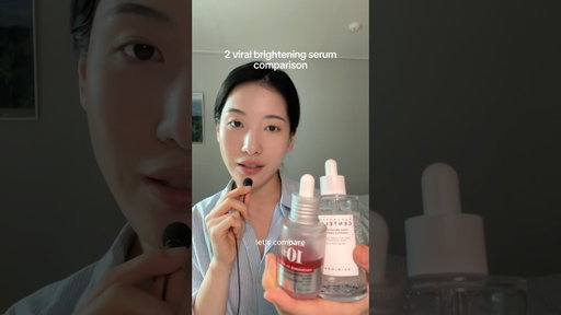 Comparing 2 viral brightening serums #shorts