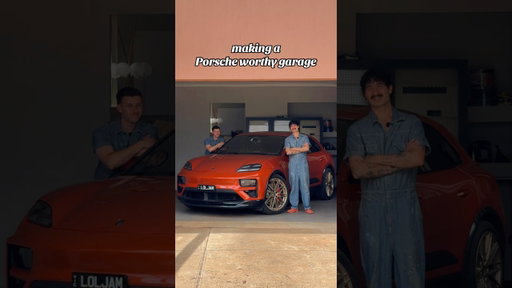 Now we've got a garage to match the Porsche #interiordesign #renovation #garage #porsche