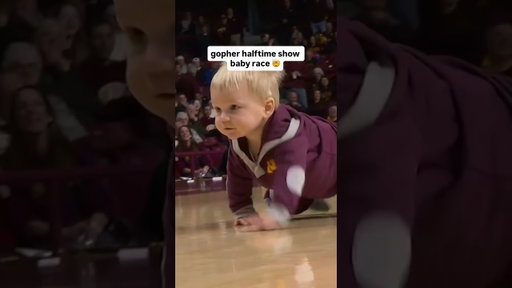 Gopher Basketball Halftime Baby Races