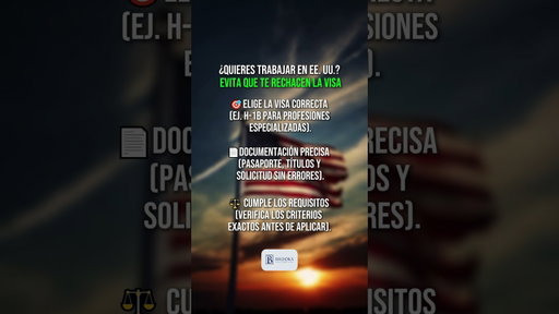 ¿QUIERES TRABAJAR EN EE. UU.? EVITA QUE TE RECHACEN LA VISA 🇺🇸💼