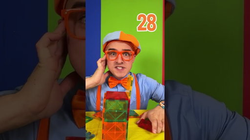 Magnatile Space Rocket Challenge! #shorts #blippi #blippishorts