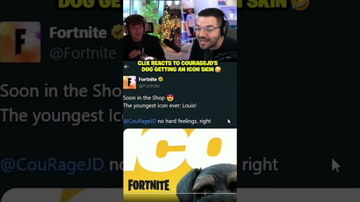 Clix REACTS to CourageJD's dog getting an Icon skin 🤣