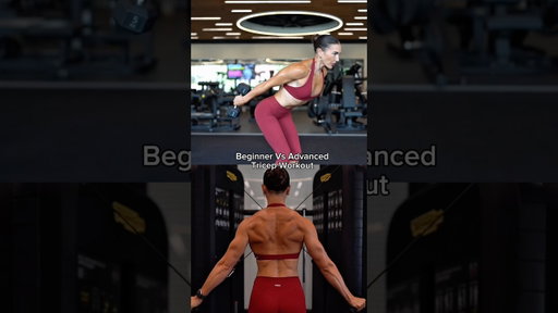 Beginner Vs Advanced Tricep Workout 💪🏼 #triceps #upperbody #weighttraining #weighttrainingforwomen