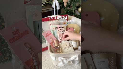 Make a burr basket with me ❄️🤍⛄️ #burrbasket #giftideas #giftsforher #christmas #targetgift #target