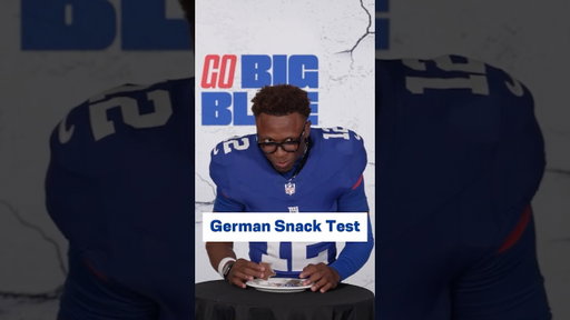The players try these German snacks 🇩🇪 #giants #nfl #newyorkgiants #german #internationalsnacks