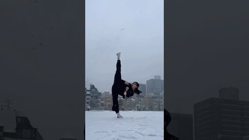 눈꽃 옆차기🥋 #shorts