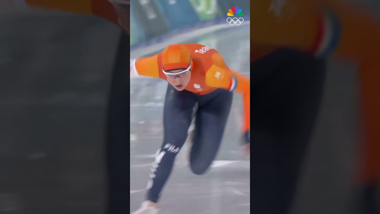Netherlands' Jutta Leerdam raced at incredible pace in the speed skating women's 500m!