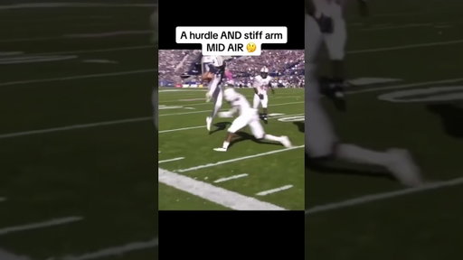 A hurdle AND stiff arm mid air 🤔