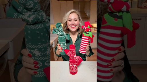 Holiday Sock Wine Bags