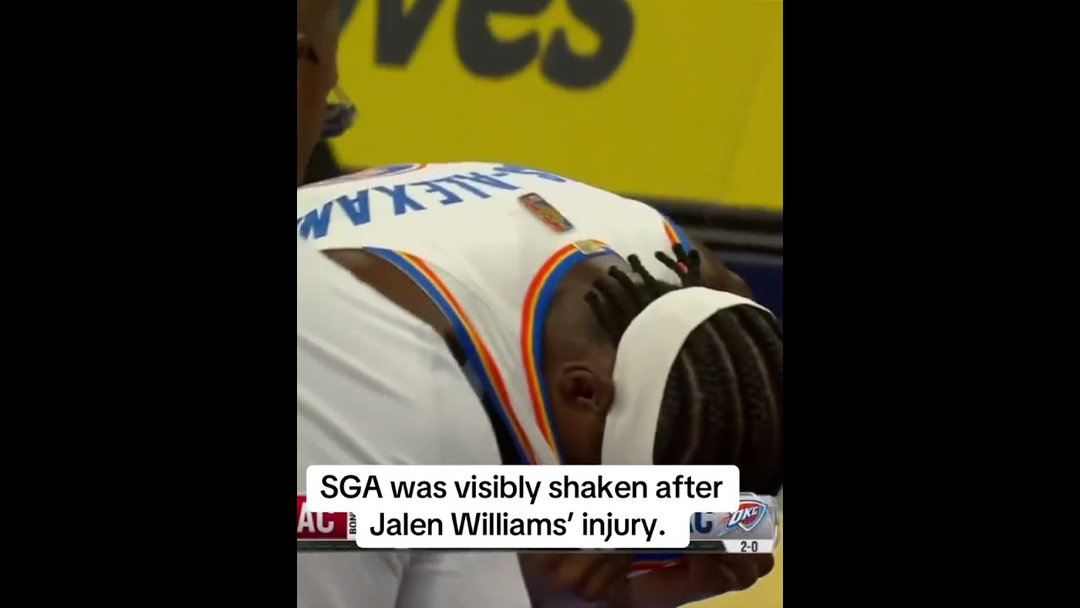 SGA’s reaction to Jalen Williams’ injury.
