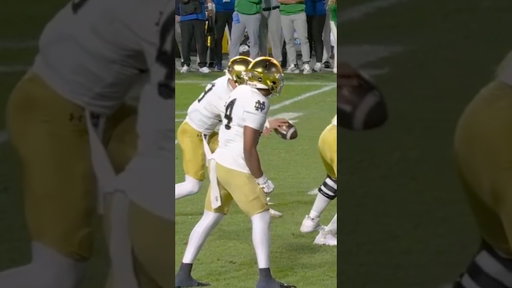 Notre Dame fumbles a spike and chokes before halftime