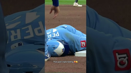 That post-triple feeling 🥵😴 #kcroyals #salvadorperez #triple #MLB #funny