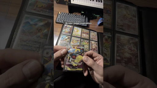 Pokemon binder page inspiration 💛⚡️ #pokemon #pokemoncards #pokemontcg #nerd #inspiration