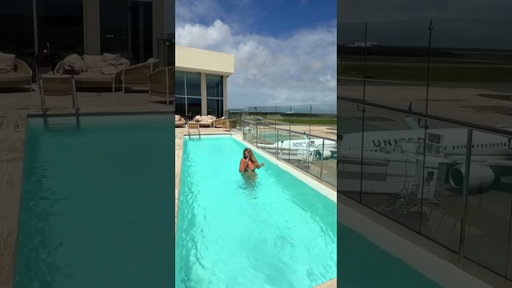 Punta Cana Airport Lounge Pool: Coolest Airport Lounge Ever ✈️ #travelhacks