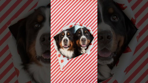 My Bernese Mountain Dogs Tried the Viral Holiday Wrapping Paper Photoshoot 😍