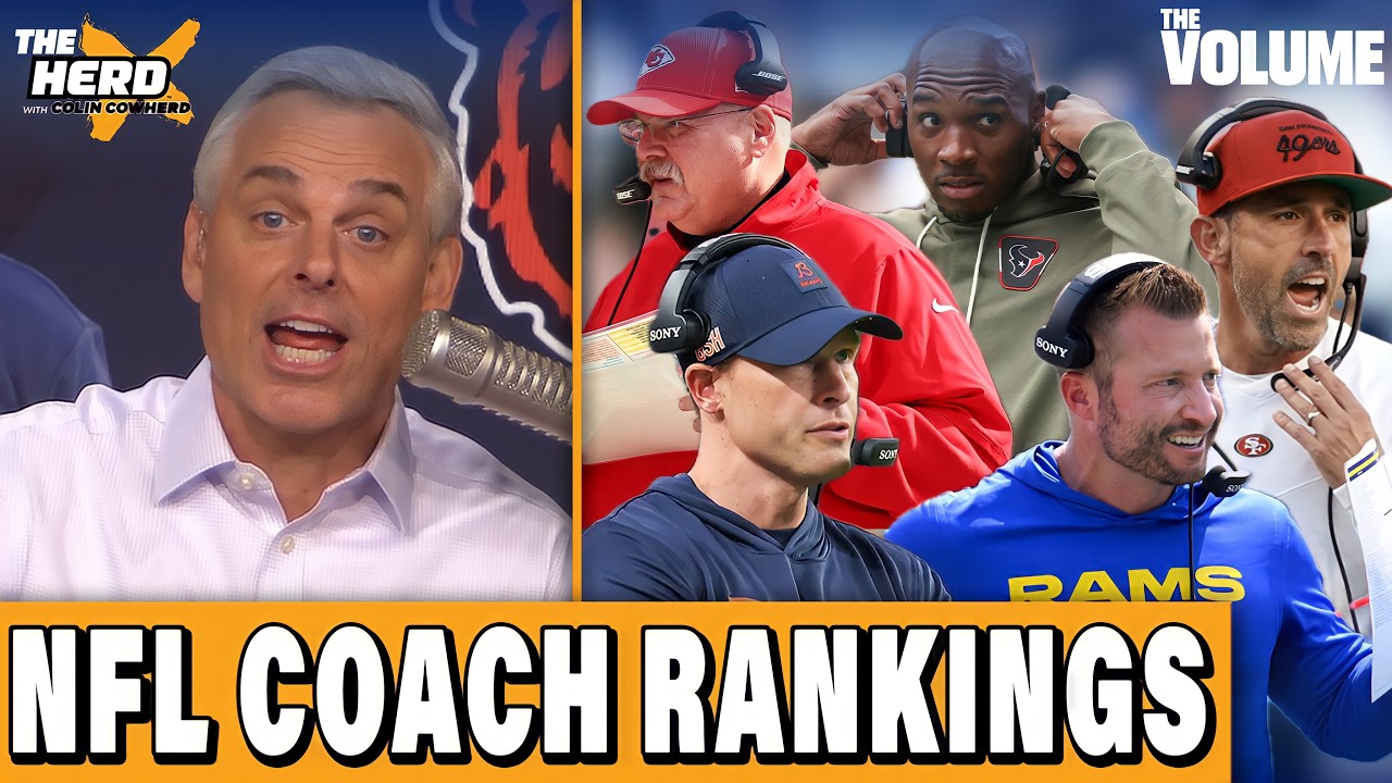 Colin Cowherd REACTS to NFL coach rankings: Johnson, McVay, Ryans, Shanahan | THE HERD