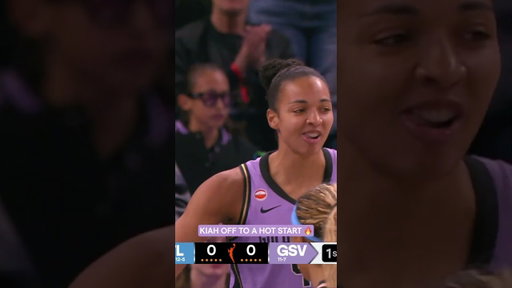 Kiah Stokes Out the Gate Hot! 🔥😤 #wnba #goldenstatevalkyries #shorts