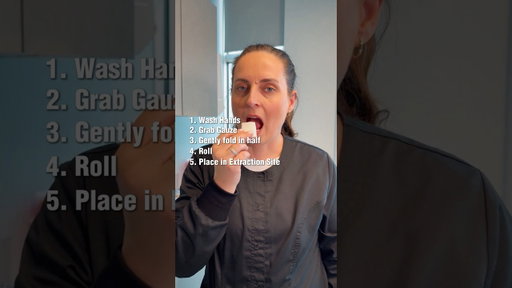 How to place gauze after extraction