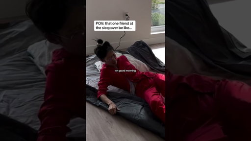 When you wake up on the floor 😅 air mattress be like #airmattress #pov #sleepovers #sleepover