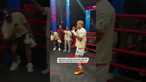 JAKE PAUL GETTING READY FOR JOSHUA’S HEIGHT 🤣 #JakeJoshua
