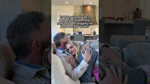 I told him about my past… now he hugs me like this 🥹 #CoupleComedy #POV #HealthyLove