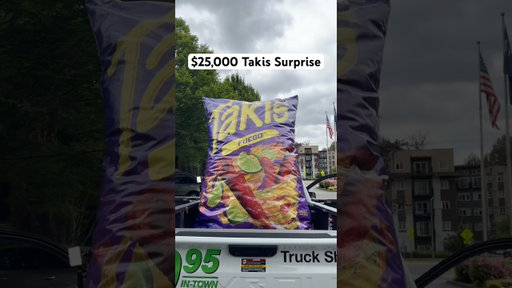 Surprising the kid that got 100K likes with the world’s biggest bag of Takis 🤯